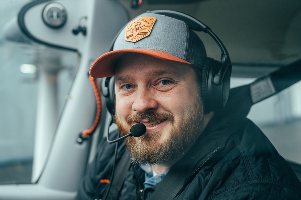 Chris Palmer in the cockpit