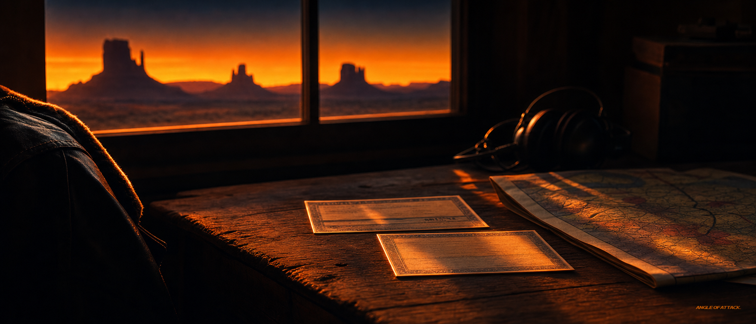 Commercial Pilot Certificate and Instrument Rating endorsement on a desk at sunset — Angle of Attack CFI commercial-instrument prerequisites