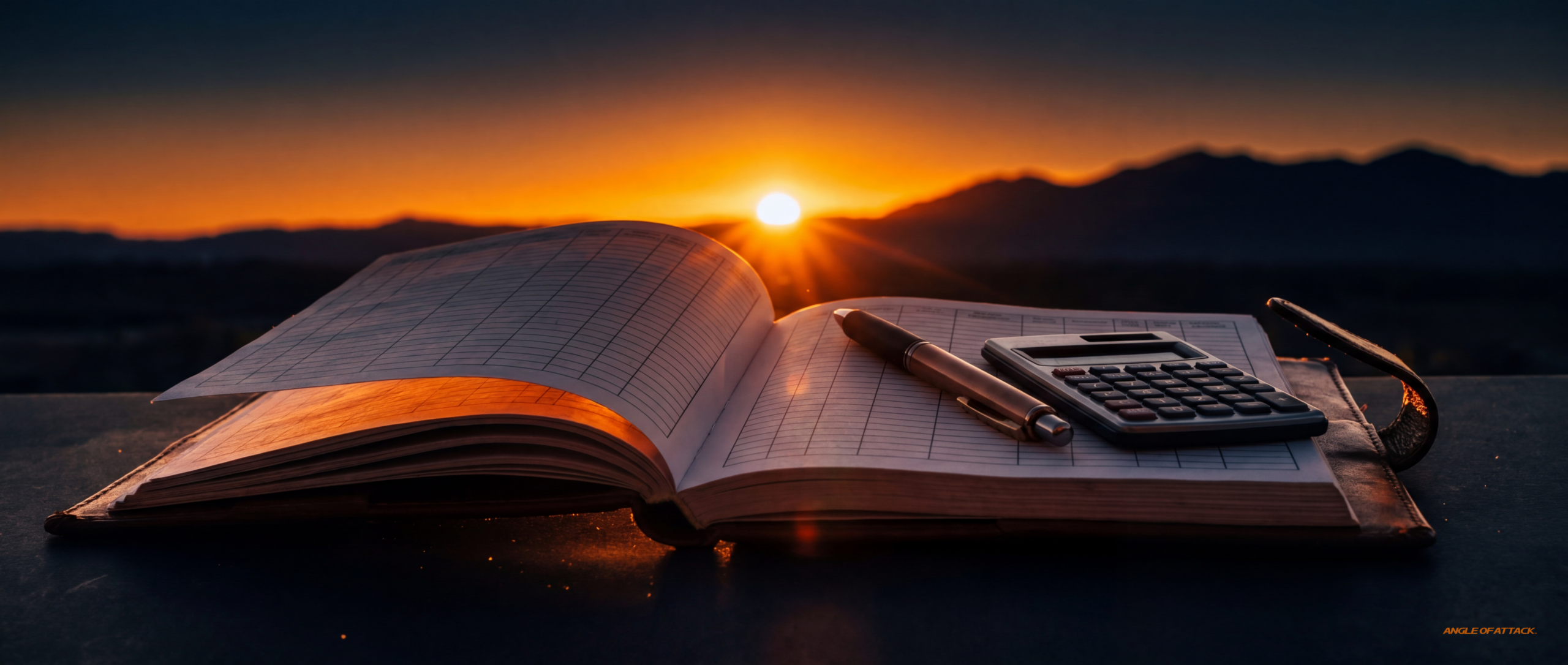 Logbook hour count at sunset — Angle of Attack CFI hour building strategy